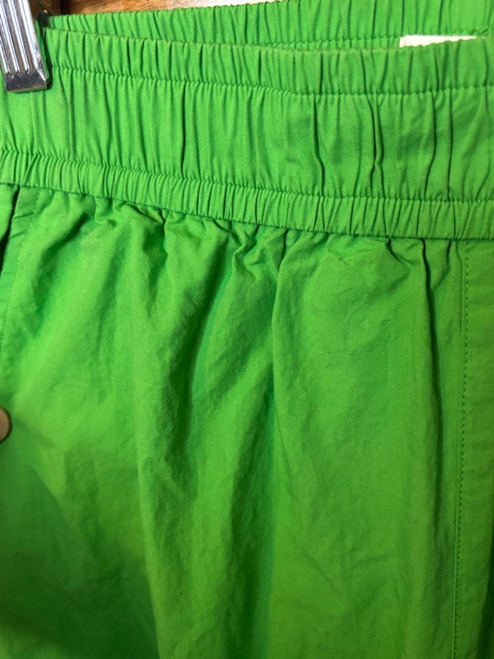 Double Zero Oversized Bright Green Elastic-Waist Pants - Picture 4 of 5